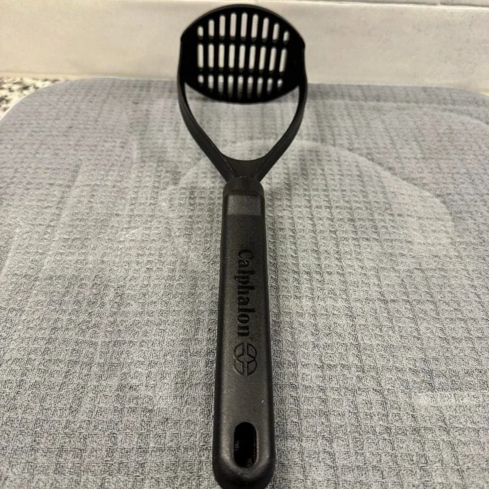 Calphalon Nylon Potato Masher Black Kitchen Utensil Heat Resistant Chef Cook